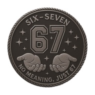 vbj67 Premium Metal Coin Metal Coin 6-7 Meme Coin Funny Collectible Double-sided Challenge Coin with