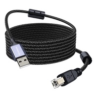 Long Printer Cable 16.4FT/5M Scanner Cable USB Printer Cord USB Type A to Type B Scanner Cord High S