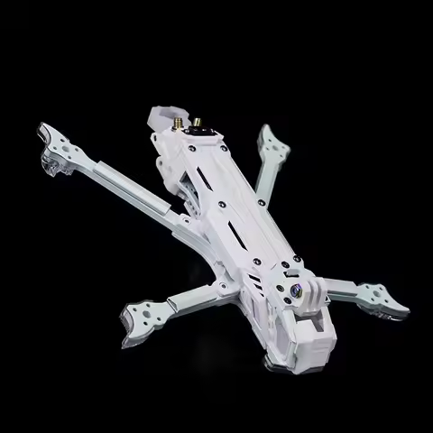 TJRC J5 V2 5Inch Carbon Fiber FPV Frame Compatible O4 Pro AirUnit /White purple gradient /Bluetooth 