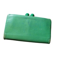 Long Wallet Width 4 Inches Length 9 Green