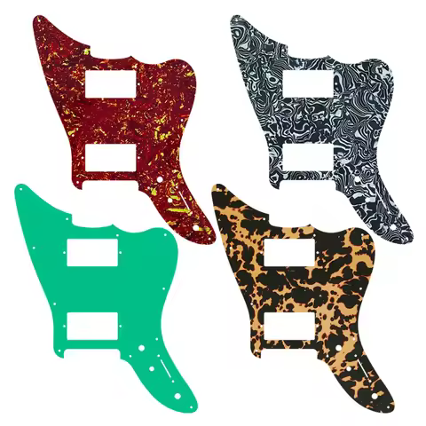 Pleroo Custom Guitar Parts - For MIJ Fernandes JG-65 Guitar Pickgaurd With PAF Humbucker Scratch Pla