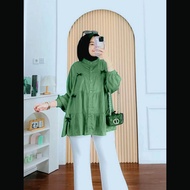 Basic Blus Wanita Kekinian Bahan Rayon Twill Atasan Wanita Terbaru Blus Rayon Twill Wanita Jumbo Ter