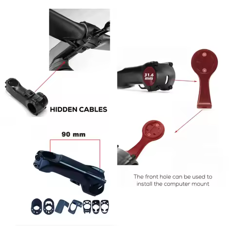 For Specialized Tarmac SL7 - Carbon Fiber Stem 140g with Integrated Computer Mount, 6 Degree, 70-130