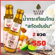 น้ำกระเทียมโทน สกัดเข้มข้น WATERHERB กระเทียมโทน ขิง มะนาว น้ำผึ้ง แอปเปิ้ลไซเดอร์ ชุด 2 ขวด ( 1 ข