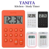 Digital Kitchen Timer with Magnet - Tanita 100-Minute Countdown Timer in Orange