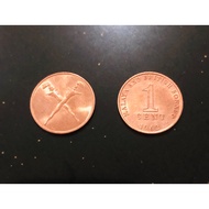 2 pcs , MALAYA 1 Cent .