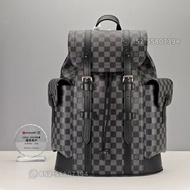✨(25年傑出商戶) Louis Vuitton LV Christopher MM Backpack 背囊 雙肩包 男士 背包 生日禮物 禮物 gift 💎紫鑽認證💎超多details實圖 有意可以