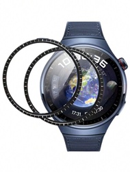 2入組/套彎曲陶瓷智能手錶屏幕保護膜,適用於三星/華為手錶