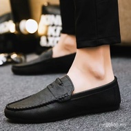 2026 Men'S Leather Loafers Low-Top Driving Shoes Slip On S4DQ I9S9