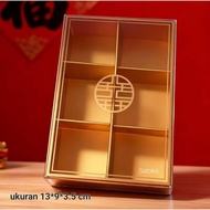 Premium 6-Section Chinese New Year Cake Box | Eid Hampers Box, gift box | Size 13x9x3.5 cm imported