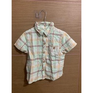 KEMEJA HIJAU 1-3 (Y) Girls' Green Orange Biquette Shirt