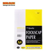 Yellow Uni Foolscap Paper 80S S-38 N/L A4 80GSM