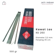 NIKKO Kawat Las RD 260 2,6mm x 250mm -Nikko Steel 1,6 mm Per Batang