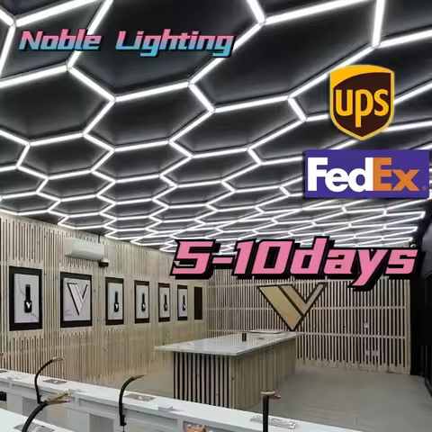 2 Years Warranty Honeycomb LED Car Detailing Ceiling Light Customized 5x12M Hexagon Light for Car Sh