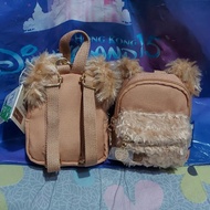 香港迪士尼樂園 Duffy 達菲熊 迷你背囊 背包 Coin Bag 零錢包 散紙包 散子包 掛件 掛飾 吊飾  11cm高 全新正版有吊牌 (原價$159) Disneyland HKDL