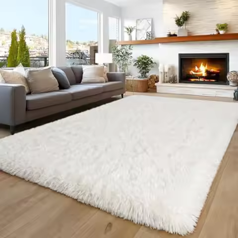 8x10 Area Rugs for Living Room Bedroom Ultra Soft Fluffy Large Rug Carpet for Bedroom Upgrade Non-Sl