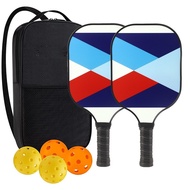 INT- Pickleball Paddles, USAPA Approved Carbon Fiber Pickleball Set of 2 Rackets & 4 Pickle Balls Gr