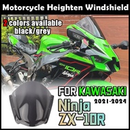 Motorcycle Windshield For KAWASAKI ZX-10R ZX10R Windscreen Heighten Windshield Enlarge Wind Spoiler 