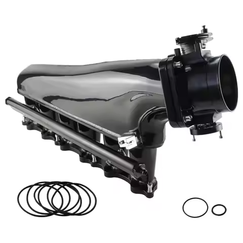 Black/Silver New Intake Manifold 90mm Throttle body +Fuel Rail Kit 3.0L Engines For Toyota Supra MK4