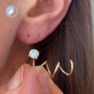 Stylish Spiral Jewelry Helix Spiral Earrings Minimalist Spiral Hoop Earrings for Women – Lightweight