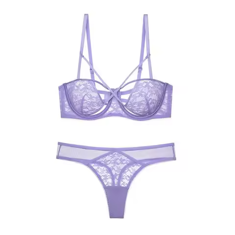 Provocative Victoria's Style Lace Underwire Bra for Small Breasts Push Up Anti Sagging Set Hot Thin 