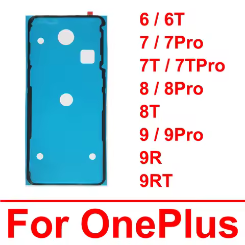 1PC Back Battery Cover Sticker For Oneplus 6 7 7T 8 8T 9 9R 9RT Rear Door Battery Housing Cover Adhe