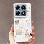 เคส XiaoMi 13T 14T เคส Xiao Mi 13T 14T Pro เคสแข็งกันแรงกระแทกเคสอุ้งเท้าแมวแสนน่ารักแมวสีดำและสีขาว