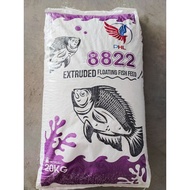 (20KG)8822 MAKANAN IKAN MEDIUM(3MM)FLOATING TYPE(keli,talapia,puyu,kelah)