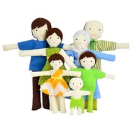 Family of dolls with light skin color - 布娃娃 - Doll house - Handmade - Doll
