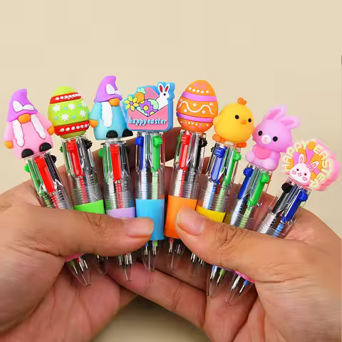1/5/10pcs Easter Love Letter Mini Transparent Four Color Cartoon Love Pen Hand Account Pressing Pen 