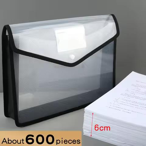 Thickened Student Horizontal Accordion File, A4 Accordion File, Office Handheld Multi-layer Document