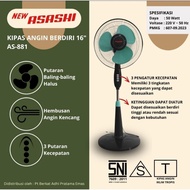 ASASHI 16 INC fan / Saga standing SSF 1602 H / Saga fan 3 in 1 SF 1803 F5 3 functions