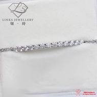 ［Real Moissanite］Can Pass Diamond Test 18K Gold Platinum Row Diamond Bracelet MB004 Moissanite Brace