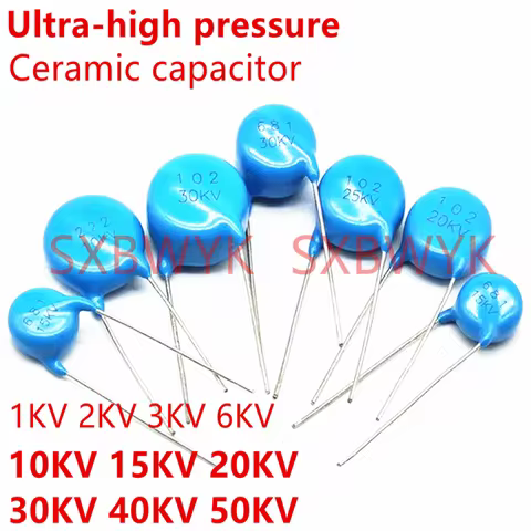 Ultra high voltage ceramic capacitor 10 15 20 30 40 50 6 3 2 1KV 101 221 331 471 681 102 222 332 472