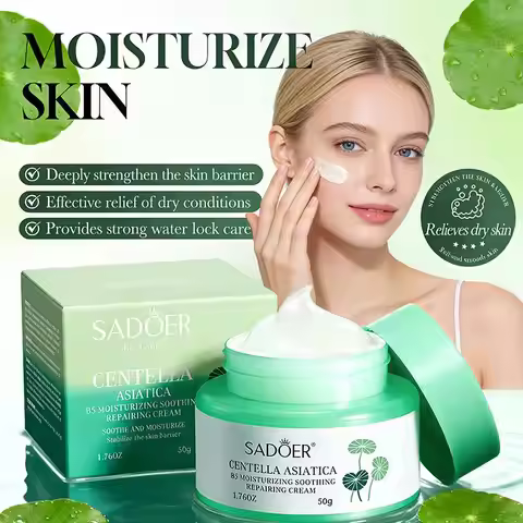 SADOER Centella Asiatica B5 Face Cream Moisturizing Soothing Repairing Cream for Skin Barrier Calm I