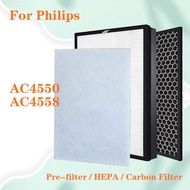 For Air Purifier AC4550 AC4558 Replacement Philips HEPA Filter and Active Carbon Filter