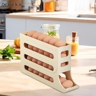 Devoko 4 Tier Egg Tray Holds 30 Eggs, Refrigerator Egg Holder, Automatically Keeps