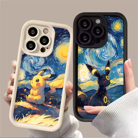 Oil Painting P-Pokemon Case for Xiaomi Redmi Note 13 12 11 Pro Plus 12S 11S 10S 10 9 9S 8 12C 13C So