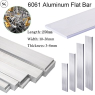 SK 6061 Aluminium Alloy Rectangular Flat Bar - CNC Stock, 250mm Length, Square Rod & Plate Metal Str