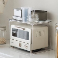 日本霜山 304不鏽鋼折疊式桌上/水槽下兩用置物架-加高款