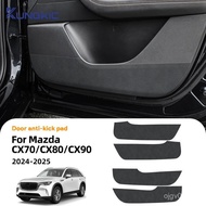 Untuk Mazda CX70 CX80 CX90 CX-70 CX-80 CX-90 2024 2025 Pelekat Anti-tendangan Pintu Suede Aksesori T