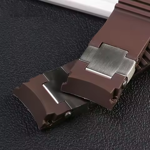 22mm For Ulysse Nardin Silicone Rubber strap 263 353 DIVER Athens Curved End strap metal joint Water