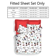 Disney Mickey Mouse Fitted Sheet Set / Disney Mickey Mouse Summer Light Quilt 900 Thread Count Micro