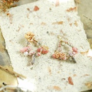 : 沙漠搖籃 : 玫瑰鹽湖的結晶 草莓晶耳環