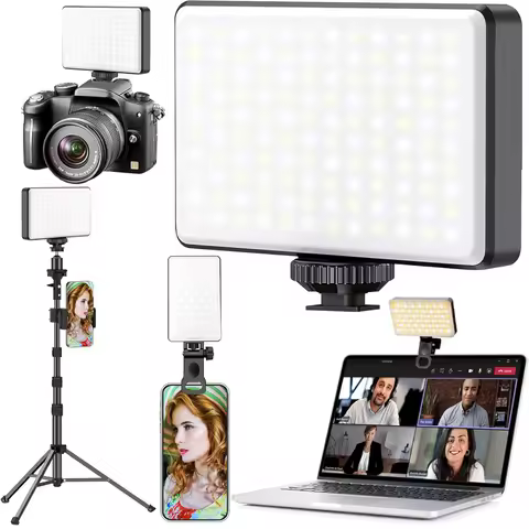 LED Selfie Light 120 LED 3000Mah Rechargeable Phone Light Clip 3 Light Modes Ring Light for Phone iP