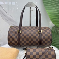 LV路易威登/Louis Vuitton棋盤格巴比龍帶子代圓筒子母包