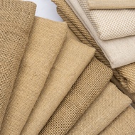 Wide1.5~1.6m/Length-1m Jute hessian handmade thick cloth tablecloths diy retro background old coarse