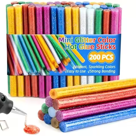 Mini Glitter Color Hot Glue Sticks