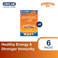 Enervon Z+ 28+4 Monthly Saver Pack x 6 Zinc Vitamin B-Complex Vitamin C Vitamin E