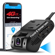 Live Video & 24H Remote Monitor, Jimi JC400P 4G & WiFi Dual Dash Cam Front and Inside Cam for Cars 1